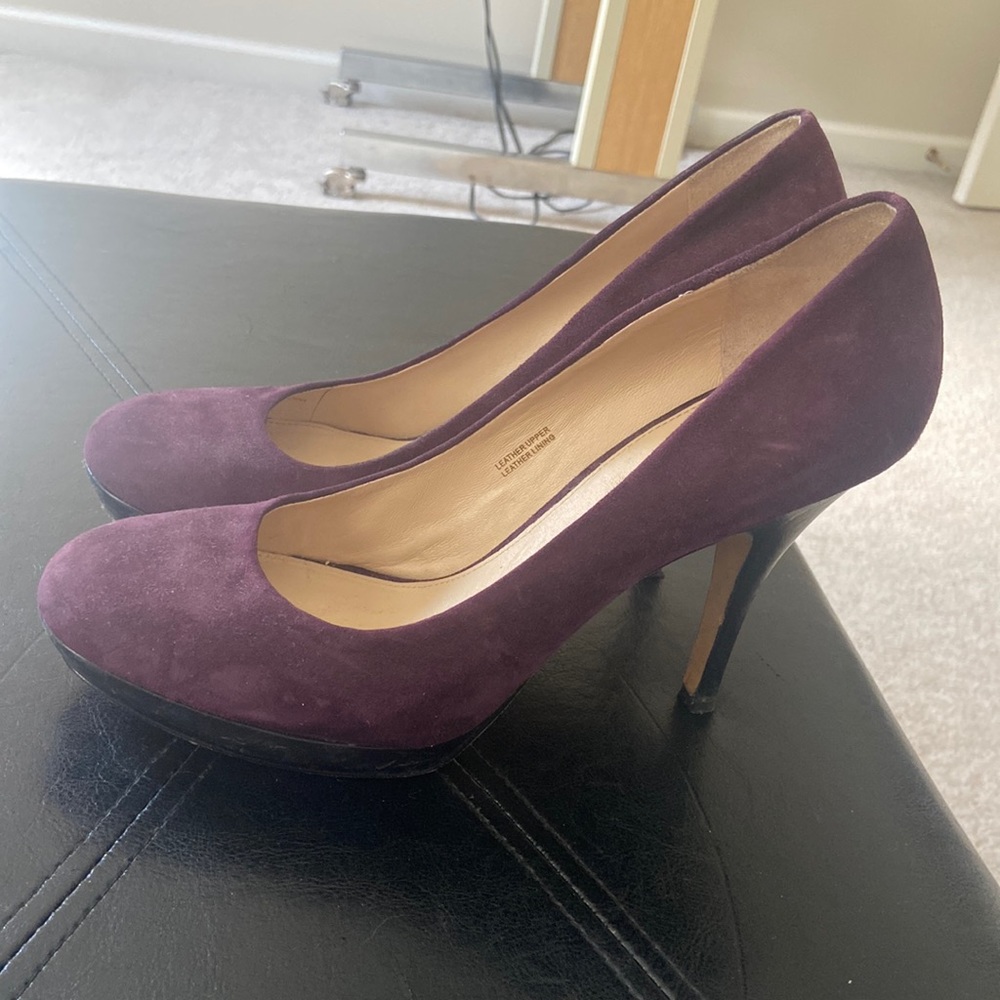 Via Spiga suede high heel plum color size 8.5 designed in Italy